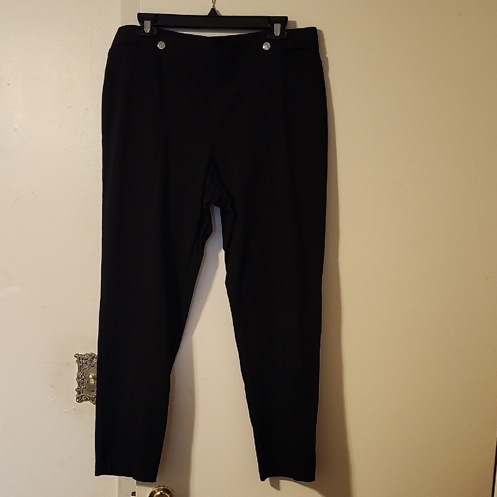 Rafaella Black Dress Pants Straight-Leg Classic